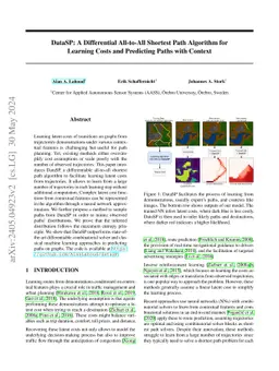 DataSP: A Differential All-to-All Shortest Path Algorithm for Learning
  Costs and Predicting Paths with Context