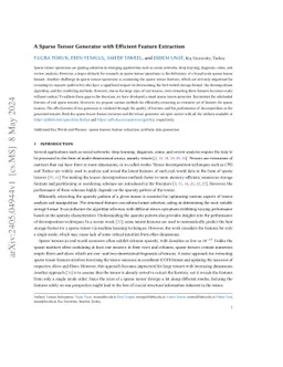 A Sparse Tensor Generator with Efficient Feature Extraction