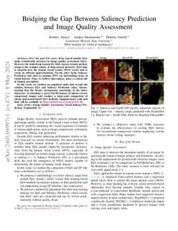 Bridging the Gap Between Saliency Prediction and Image Quality Assessment