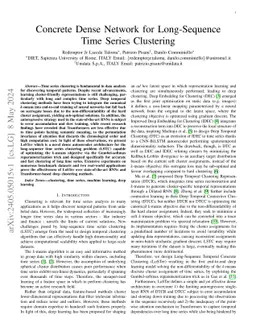 Concrete Dense Network for Long-Sequence Time Series Clustering