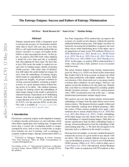 The Entropy Enigma: Success and Failure of Entropy Minimization