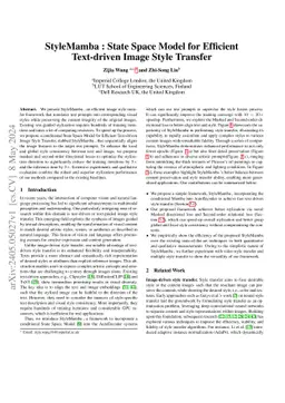 StyleMamba : State Space Model for Efficient Text-driven Image Style
  Transfer