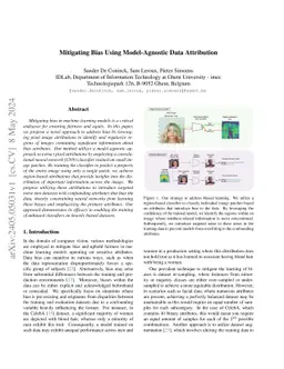 Mitigating Bias Using Model-Agnostic Data Attribution