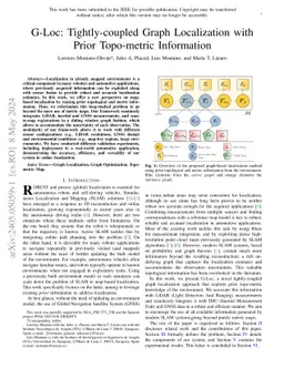 G-Loc: Tightly-coupled Graph Localization with Prior Topo-metric
  Information