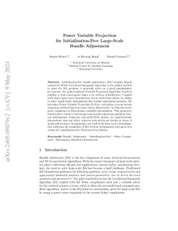 Power Variable Projection for Initialization-Free Large-Scale Bundle
  Adjustment