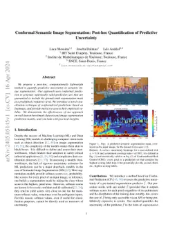 Conformal Semantic Image Segmentation: Post-hoc Quantification of
  Predictive Uncertainty