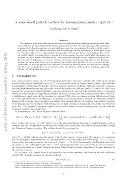 A score-based particle method for homogeneous Landau equation