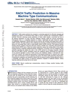 RACH Traffic Prediction in Massive Machine Type Communications