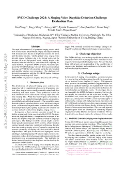 SVDD Challenge 2024: A Singing Voice Deepfake Detection Challenge
  Evaluation Plan