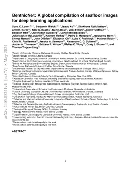 BenthicNet: A global compilation of seafloor images for deep learning applications