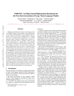 THRONE: An Object-based Hallucination Benchmark for the Free-form Generations of Large Vision-Language Models
