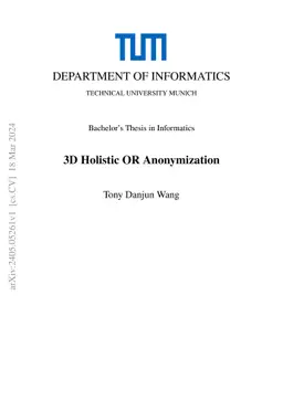 3D Holistic OR Anonymization