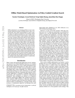 Offline Model-Based Optimization via Policy-Guided Gradient Search