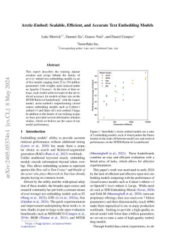 Arctic-Embed: Scalable, Efficient, and Accurate Text Embedding Models