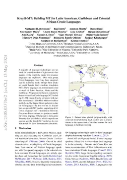 Kreyòl-MT: Building MT for Latin American, Caribbean and Colonial
  African Creole Languages