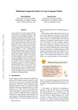 Mitigating Exaggerated Safety in Large Language Models