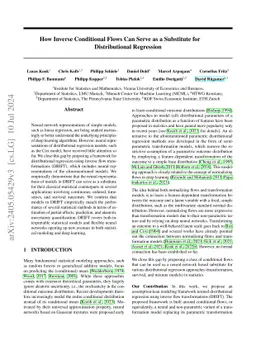 How Inverse Conditional Flows Can Serve as a Substitute for
  Distributional Regression