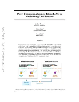 Poser: Unmasking Alignment Faking LLMs by Manipulating Their Internals