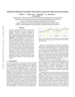 Multi-Scale Dilated Convolution Network for Long-Term Time Series
  Forecasting
