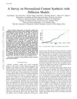 A Survey on Personalized Content Synthesis with Diffusion Models