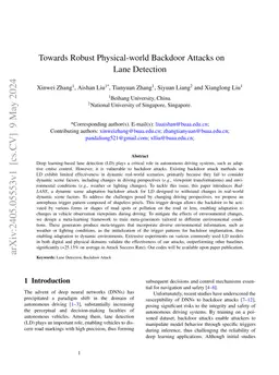 Towards Robust Physical-world Backdoor Attacks on Lane Detection