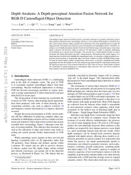Depth Awakens: A Depth-perceptual Attention Fusion Network for RGB-D
  Camouflaged Object Detection