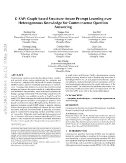 G-SAP: Graph-based Structure-Aware Prompt Learning over Heterogeneous
  Knowledge for Commonsense Reasoning
