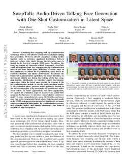 SwapTalk: Audio-Driven Talking Face Generation with One-Shot
  Customization in Latent Space