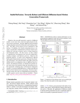 StableMoFusion: Towards Robust and Efficient Diffusion-based Motion
  Generation Framework