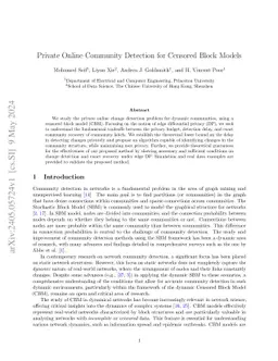 Differentially Private Online Community Detection for Censored Block Models: Algorithms and Fundamental Limits