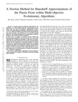 A Newton Method for Hausdorff Approximations of the Pareto Front within
  Multi-objective Evolutionary Algorithms