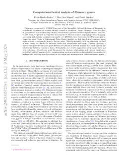 Computational lexical analysis of Flamenco genres