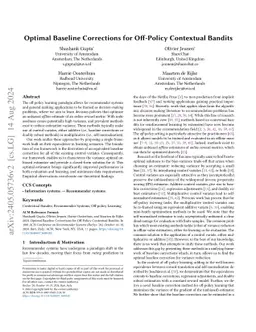 Optimal Baseline Corrections for Off-Policy Contextual Bandits