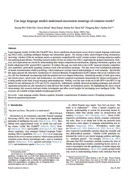 Can large language models understand uncommon meanings of common words?