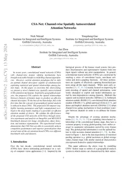 CSA-Net: Channel-wise Spatially Autocorrelated Attention Networks