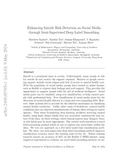 Enhancing Suicide Risk Detection on Social Media through Semi-Supervised
  Deep Label Smoothing