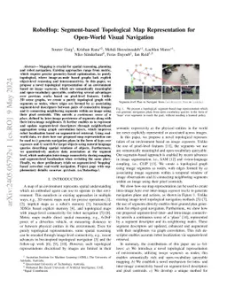 RoboHop: Segment-based Topological Map Representation for Open-World
  Visual Navigation