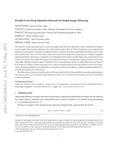 Parallel Cross Strip Attention Network for Single Image Dehazing