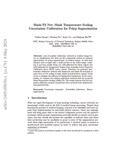 Mask-TS Net: Mask Temperature Scaling Uncertainty Calibration for Polyp
  Segmentation