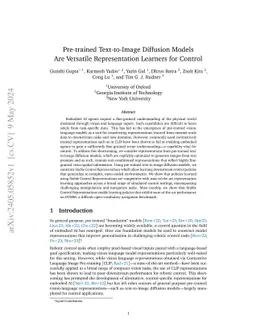 Pre-trained Text-to-Image Diffusion Models Are Versatile Representation
  Learners for Control