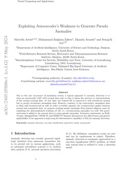 Exploiting Autoencoder's Weakness to Generate Pseudo Anomalies