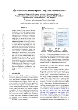 DOLOMITES: Domain-Specific Long-Form Methodical Tasks