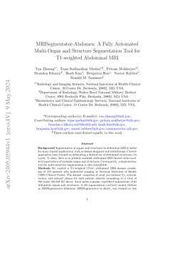 MRISegmentator-Abdomen: A Fully Automated Multi-Organ and Structure
  Segmentation Tool for T1-weighted Abdominal MRI