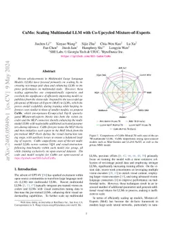 CuMo: Scaling Multimodal LLM with Co-Upcycled Mixture-of-Experts