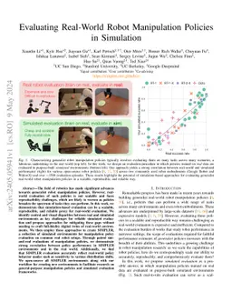 Evaluating Real-World Robot Manipulation Policies in Simulation
