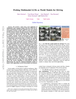 Probing Multimodal LLMs as World Models for Driving