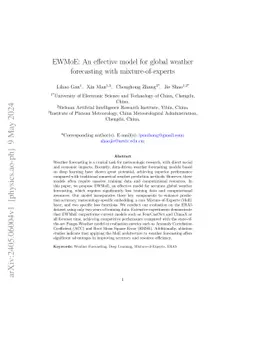 EWMoE: An effective model for global weather forecasting with
  mixture-of-experts