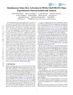 Simultaneous Many-Row Activation in Off-the-Shelf DRAM Chips:
  Experimental Characterization and Analysis