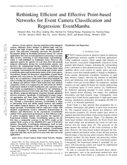 Rethinking Efficient and Effective Point-based Networks for Event Camera Classification and Regression: EventMamba