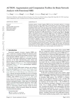 ACTION: Augmentation and Computation Toolbox for Brain Network Analysis
  with Functional MRI
